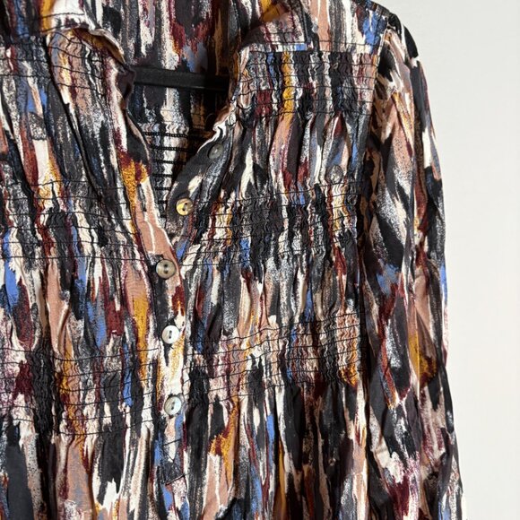 BeachLunchLounge boho patterned smocked tunic top - Picture 2 of 5